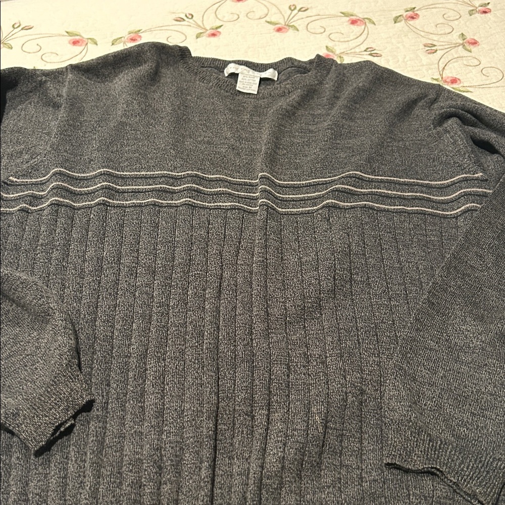 Geoffrey Beene Mens Sweater Pullover  ‎Gray sz M